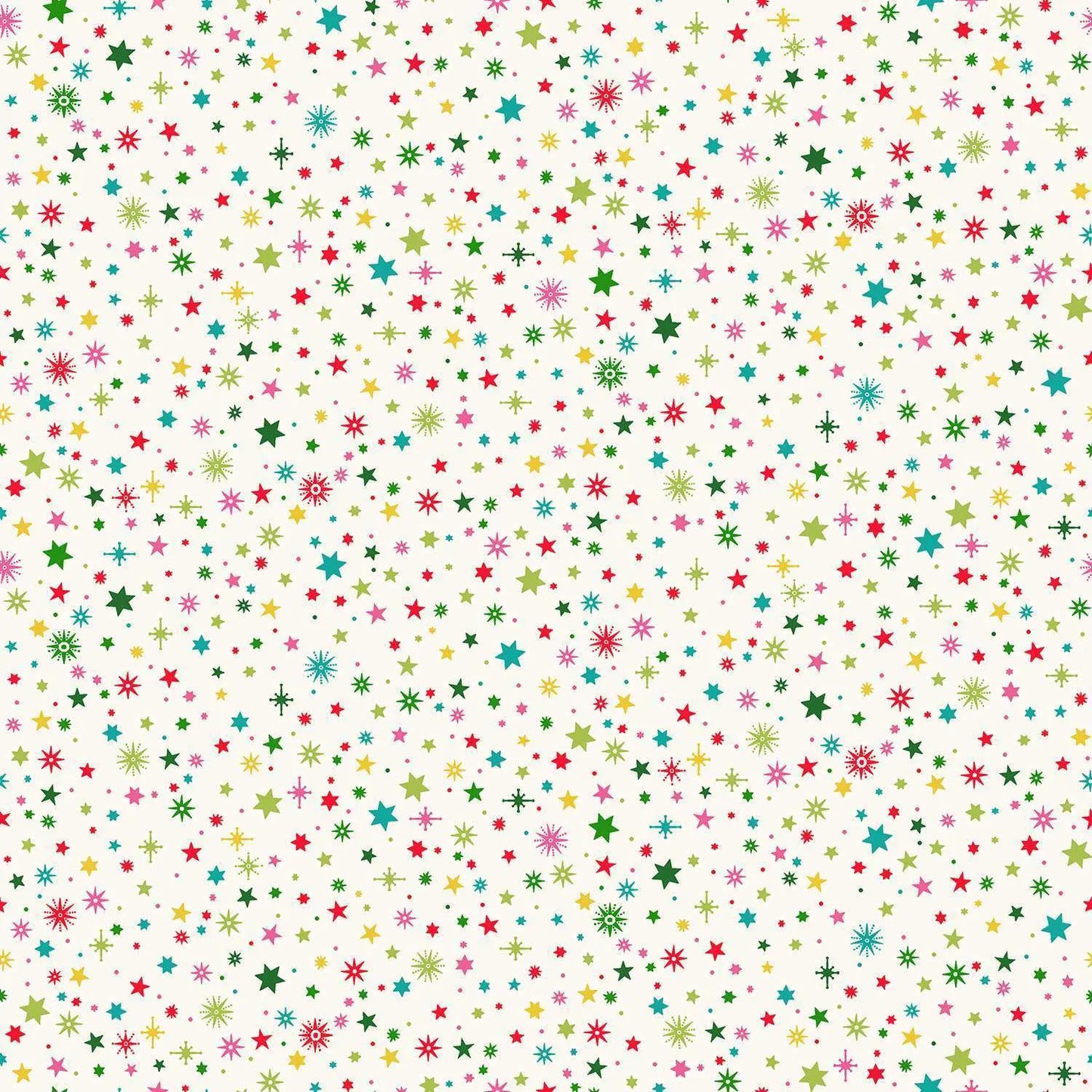 100% Cotton  Bright Starlight - White By Makower