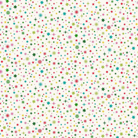 100% Cotton  Bright Starlight - White By Makower