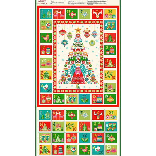 100% Cotton Advent Bright By Makower