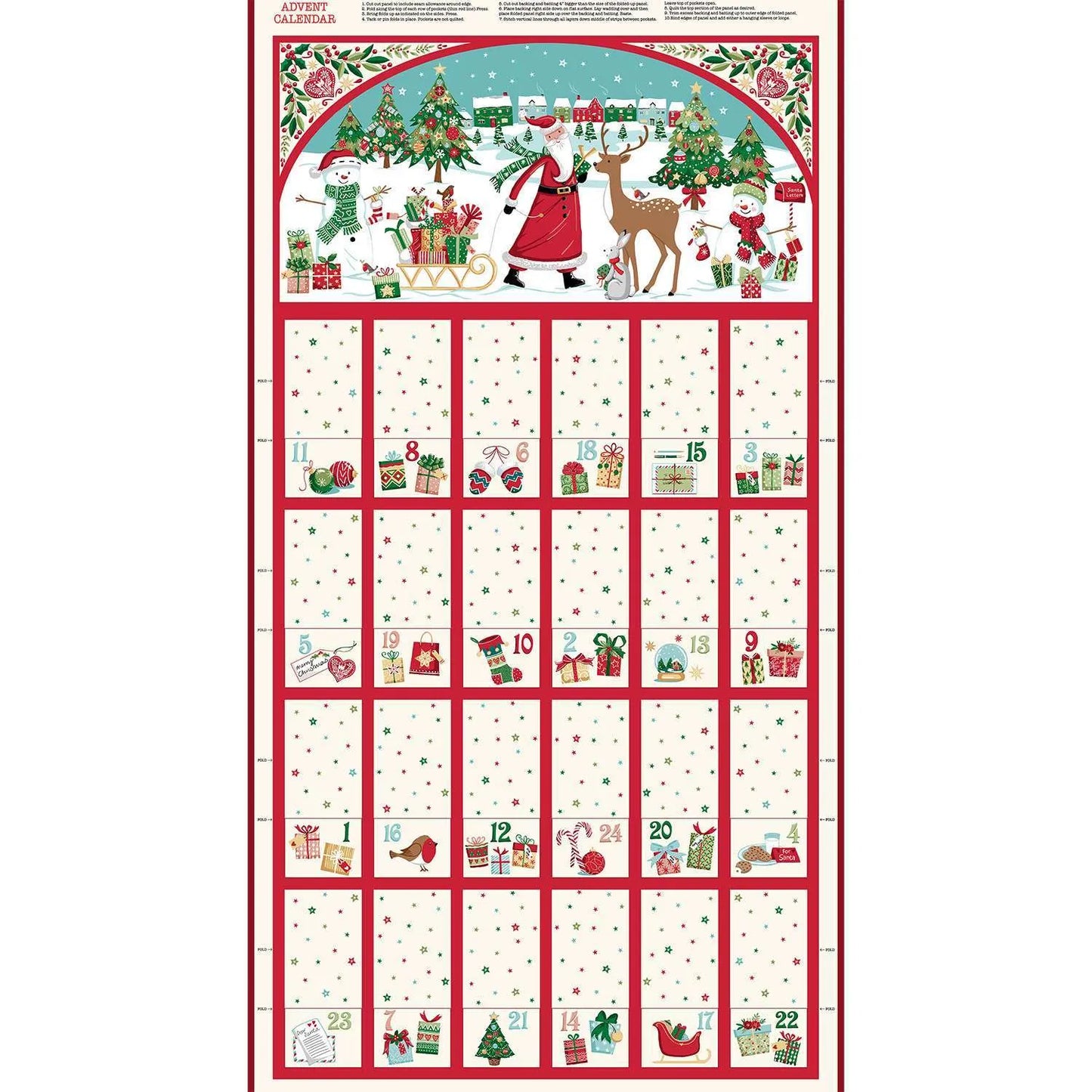 100% Cotton Sew your own Advent - Wishes By Makower