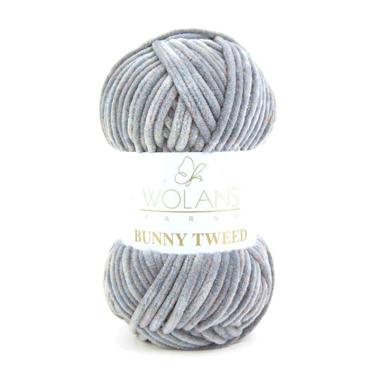 Wolans Bunny Tweed - Grey/Orange 140-13