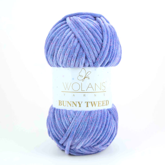 Wolans Bunny Tweed - Blue/Pink 140-18