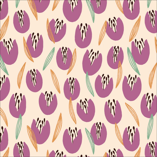 100% Cotton Tossed Tulips from Blooming Revelry by Juliana Tipton