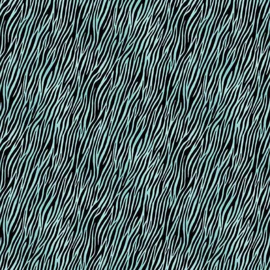 100% Cotton  - Zebra Turq by Makower