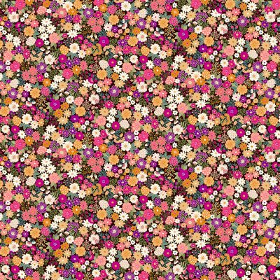 100% Cotton Luxe Mini Floral - Pink By Makower