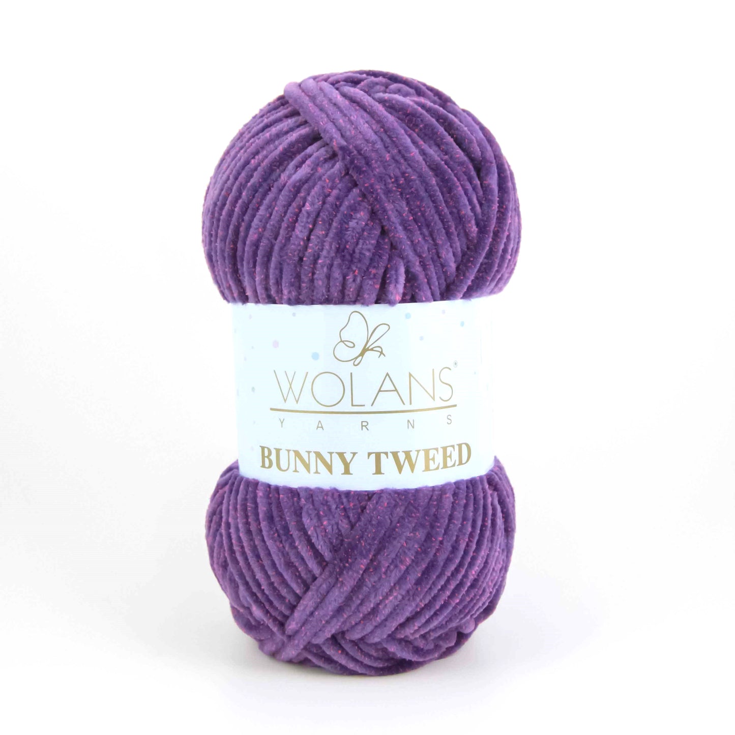 Wolans Bunny Tweed - Purple/Pink 140-27