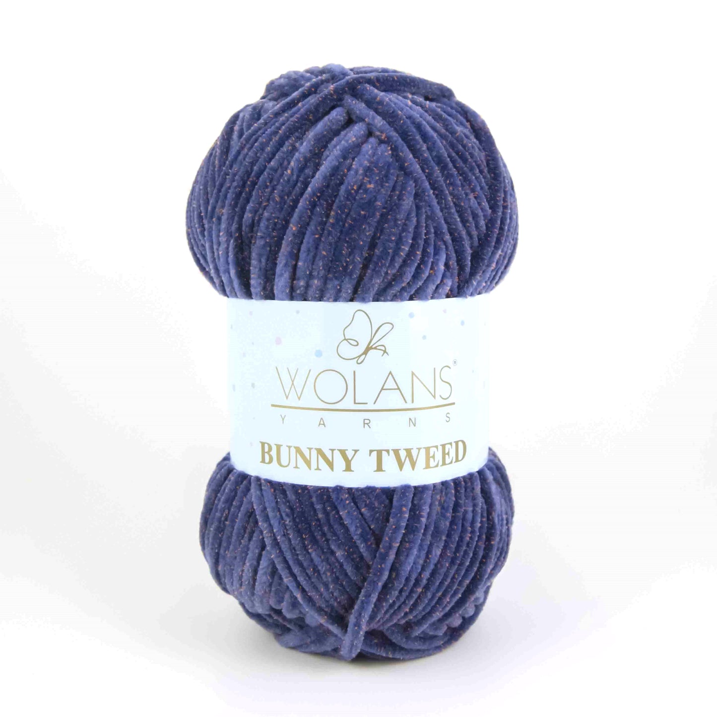 Wolans Bunny Tweed - Navy/Orange 140-28