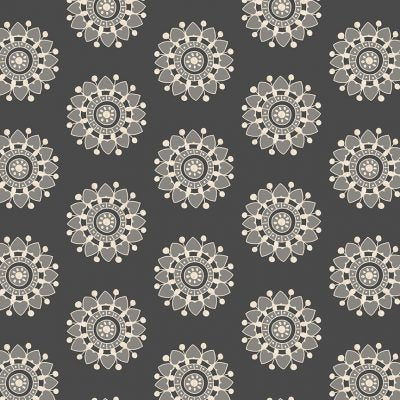 100% Cotton Tangents Pinwheel Grey By Makower