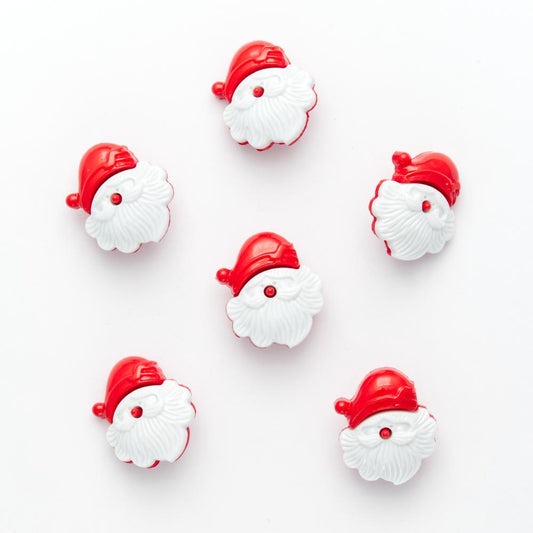 Christmas Santa Head Shank Button