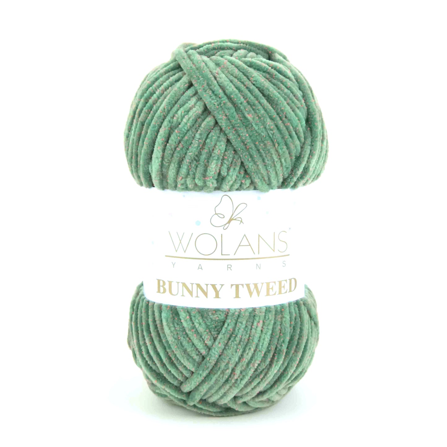 Wolans Bunny Tweed - Emerald/Pink 140-35