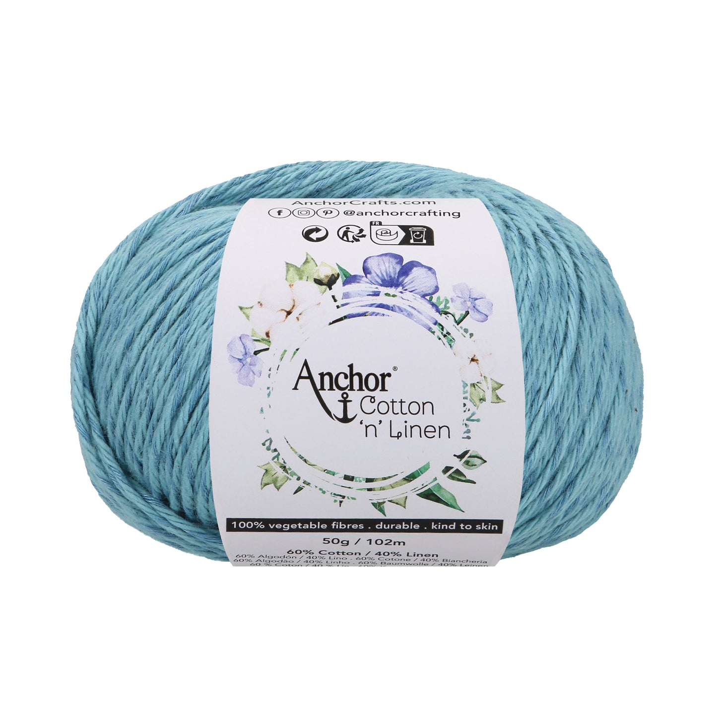 Cotton 'n' Linen - Anchor - Teal