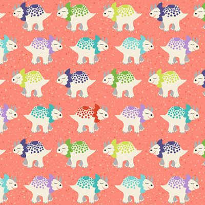 100% Cotton   Triceratops By Makower