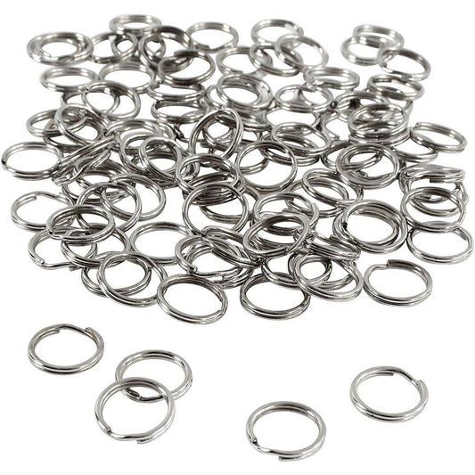 Split Ring 12mm Metal Silver