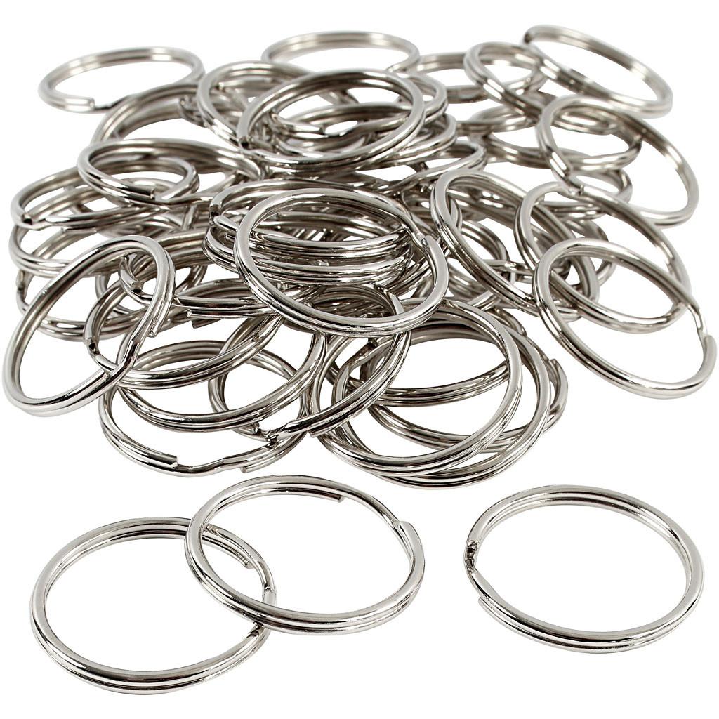 Split Ring 20mm Metal Silver