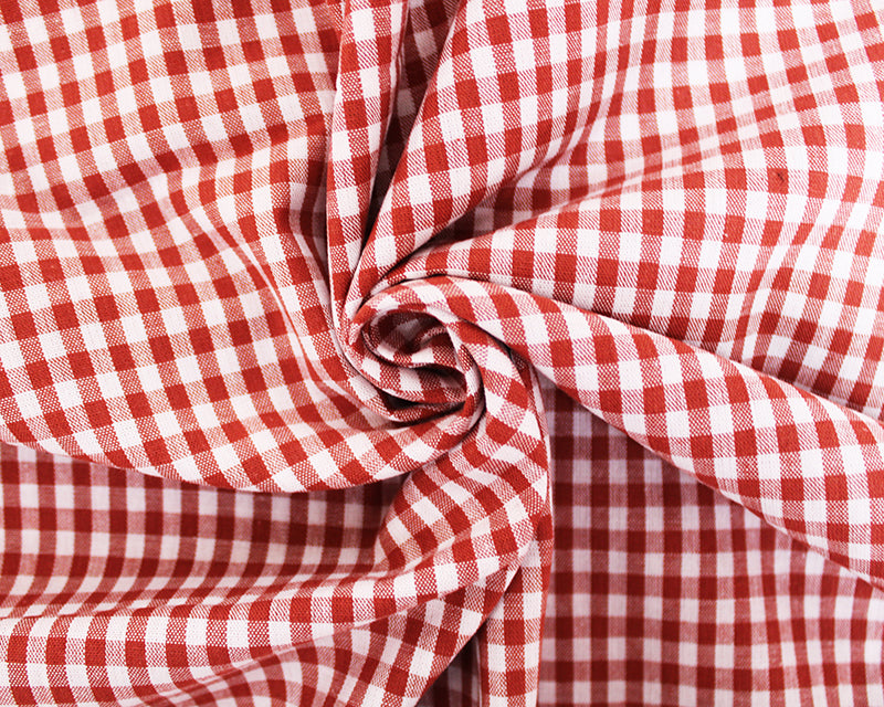 100% Cotton Red Gingham 1/4"