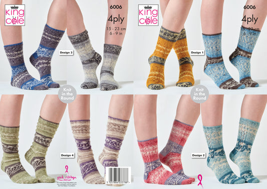 King Cole 6006 Socks 4 ply