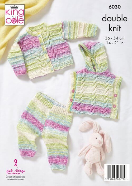 King Cole 6030 Hoody, Cardigan & Leggings