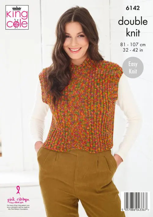 King Cole Knitting Pattern 6142 Double knitting