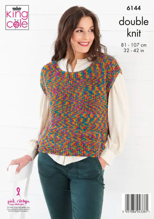 King Cole Knitting Pattern 6144 Double knitting