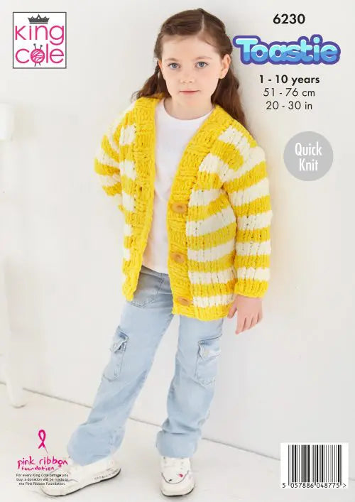 King Cole 6230 Childs Cardigan and Hooded Jacket