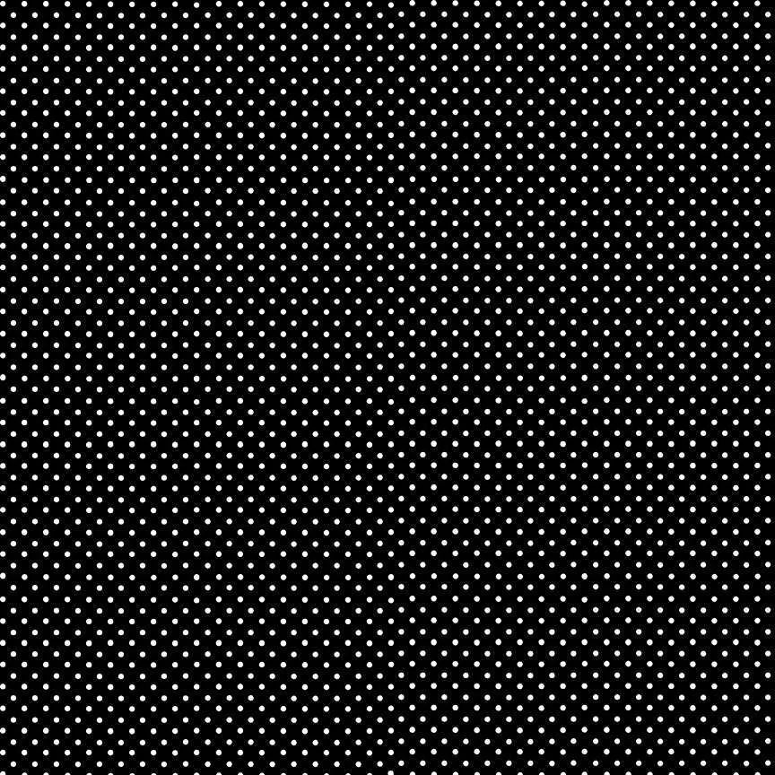 100% Cotton  White Dot on Black By Makower