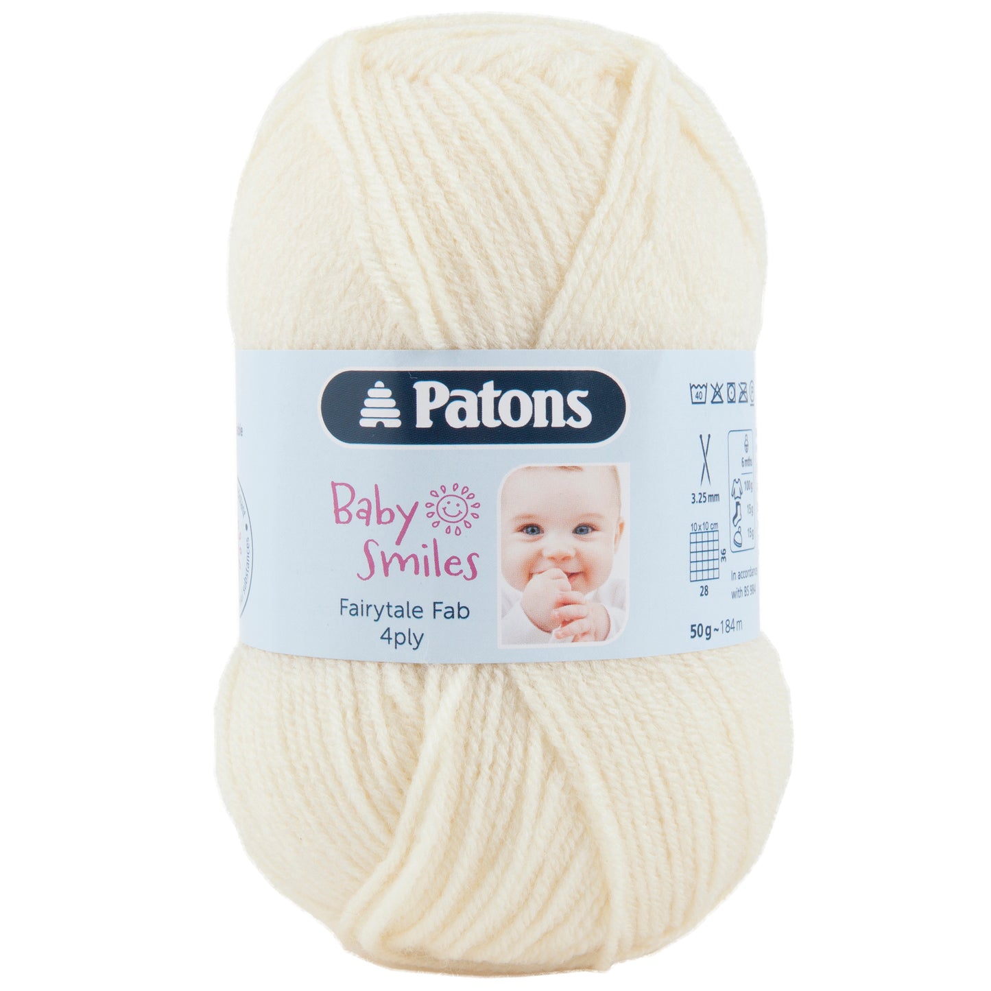 Patons Baby Smiles  Fairy tale  Fab  4 Ply - Vanilla - 01020