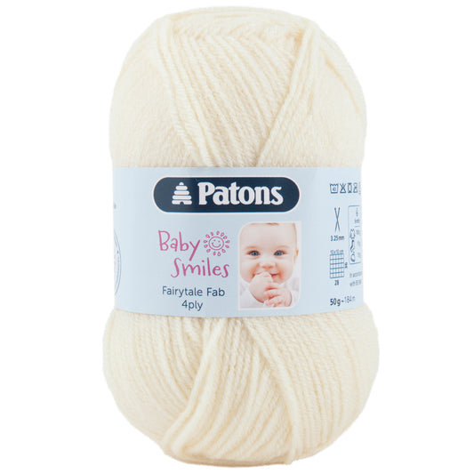 Patons Baby Smiles  Fairy tale  Fab  4 Ply - Vanilla - 01020