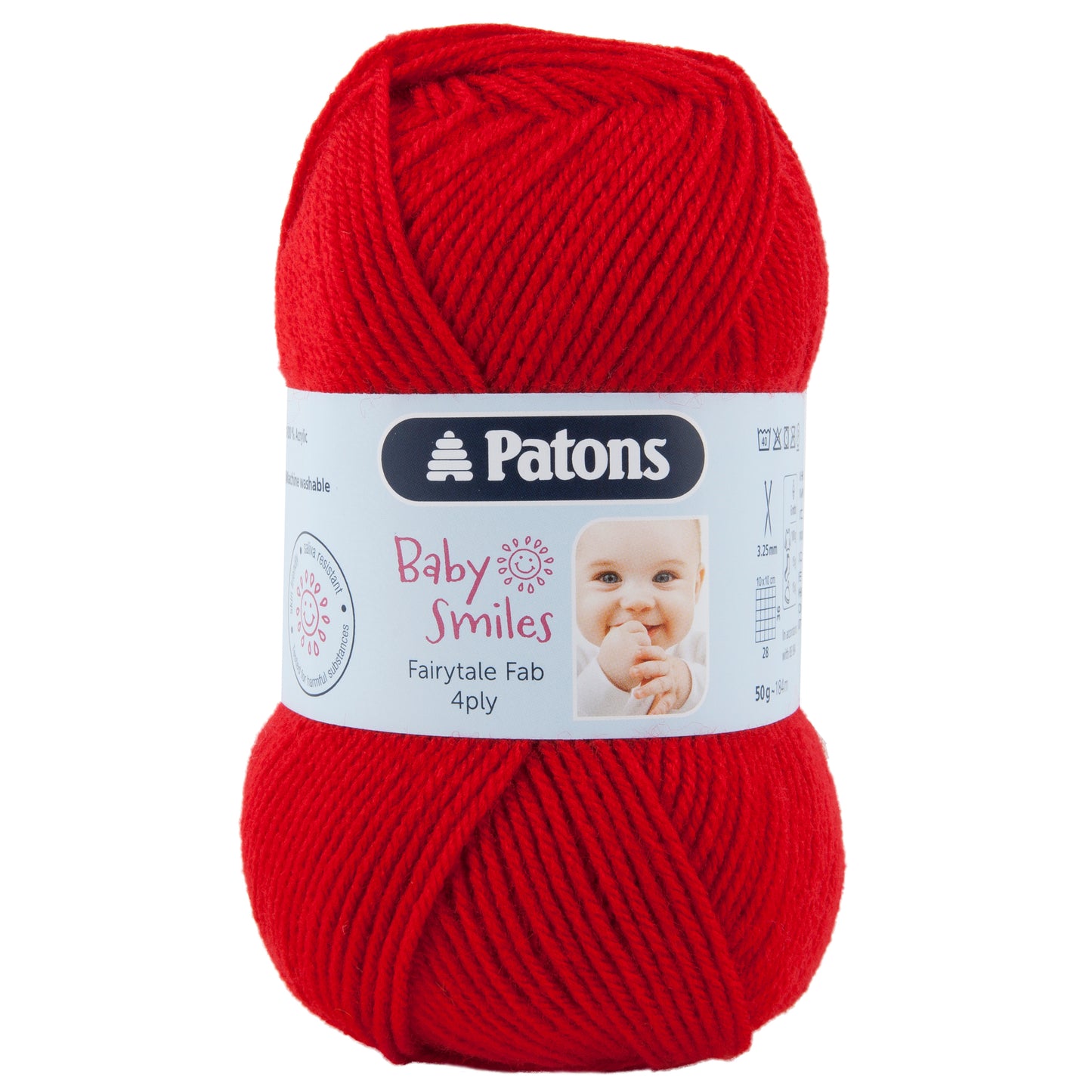 Patons Baby Smiles  Fairy tale  Fab  4 Ply - Red - 01030