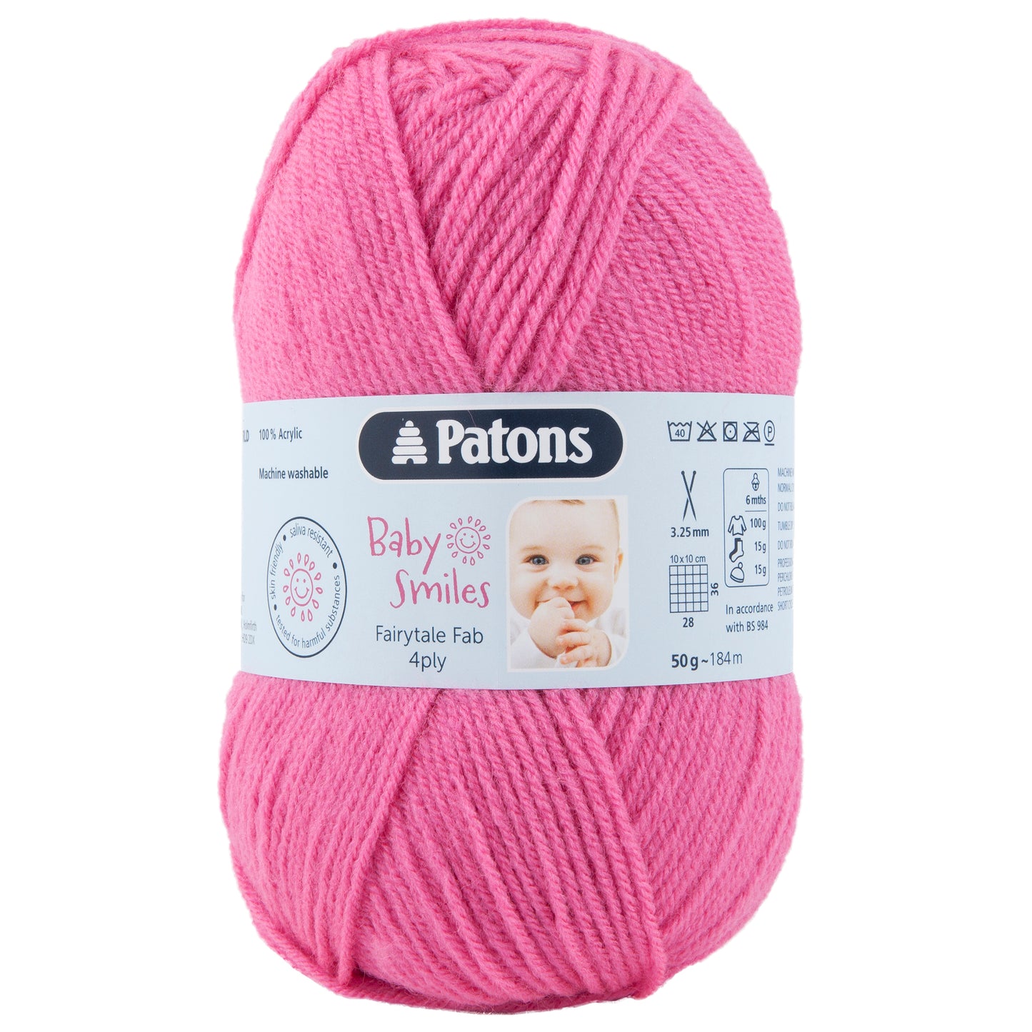 Patons Baby Smiles  Fairy tale  Fab  4 Ply - Lipstick - 01036