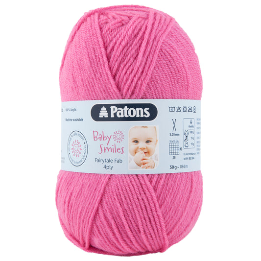 Patons Baby Smiles  Fairy tale  Fab  4 Ply - Lipstick - 01036