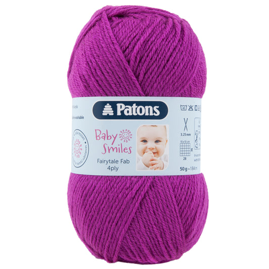 Patons Baby Smiles  Fairy tale  Fab  4 Ply - Fuchsia - 01037