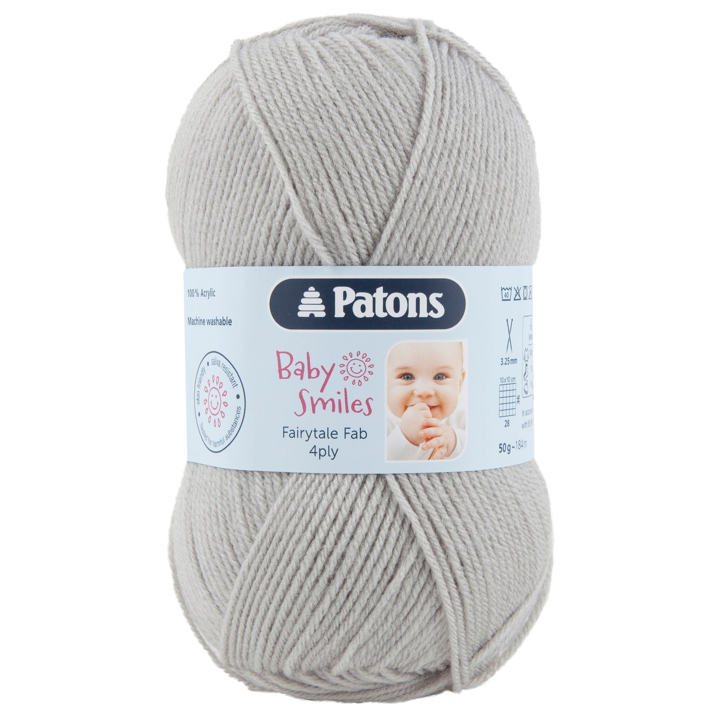 Patons Baby Smiles  Fairy tale  Fab  4 Ply - Grey - 01090