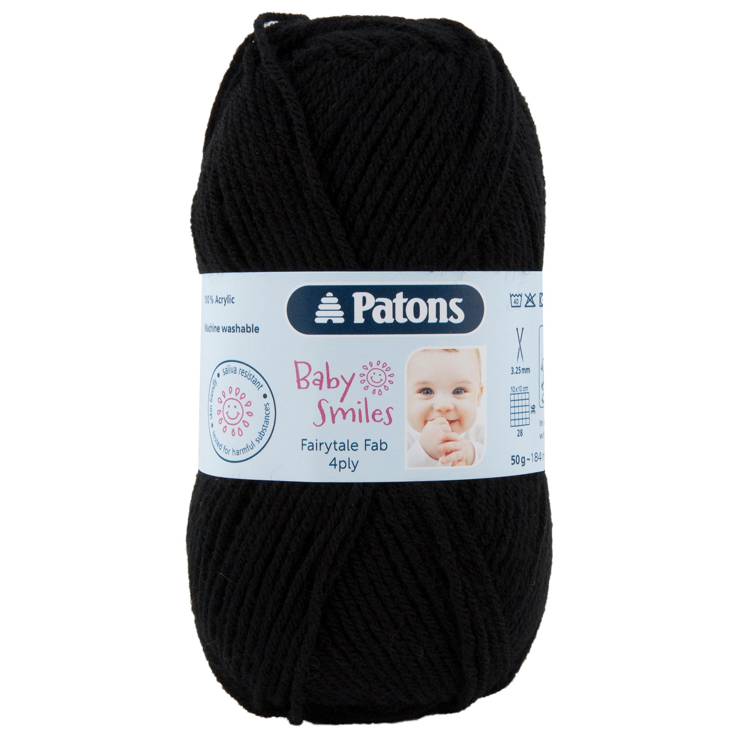 Patons Baby Smiles  Fairy tale  Fab  4 Ply - Black - 01099