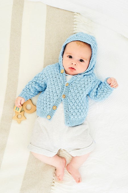 Stylecraft 9830 Knitting Pattern Baby Cardigan and Hooded Jacket - Double Knitting