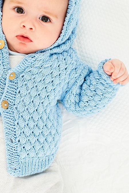 Stylecraft 9830 Knitting Pattern Baby Cardigan and Hooded Jacket - Double Knitting