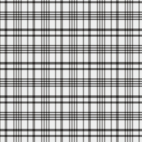 100% Cotton Happy Plaid - Black designed by Maureen Cracknell