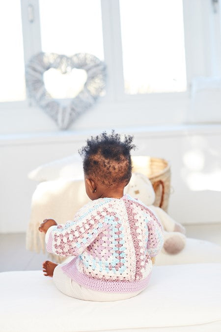 Stylecraft Crochet Pattern Baby Hexagon Cardigans DK 10067