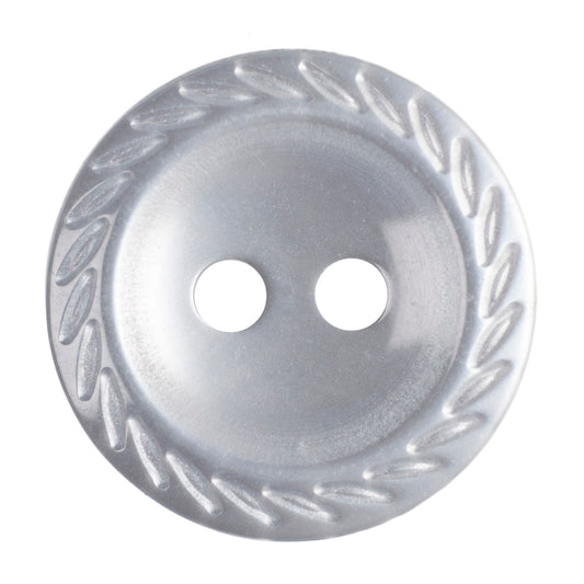 Buttons Cut Edge 2 hole Pearl White 14mm