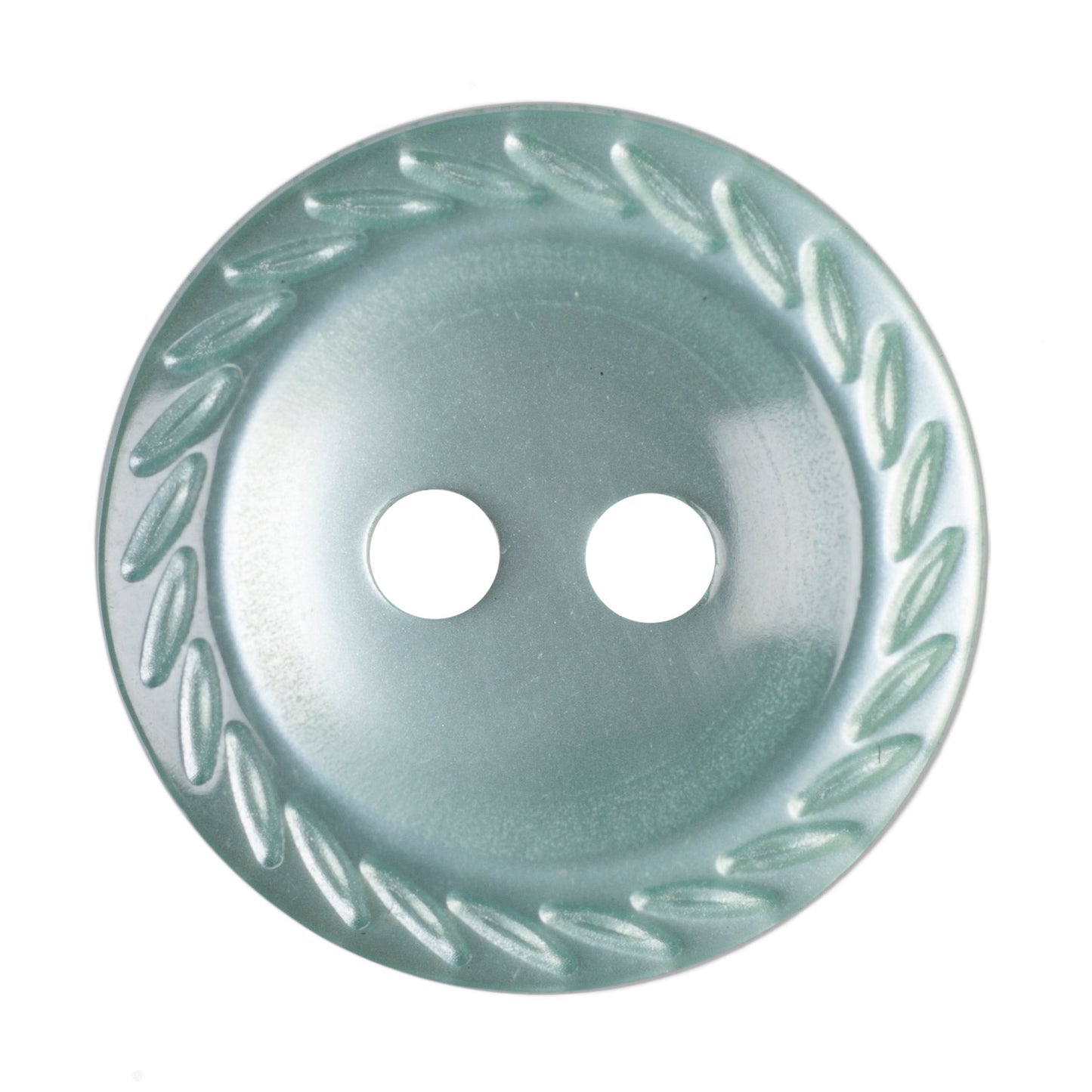 Buttons Cut Edge 2 hole 14mm Pale Green