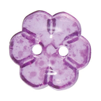 Buttons Transparent Flower Dark Purple