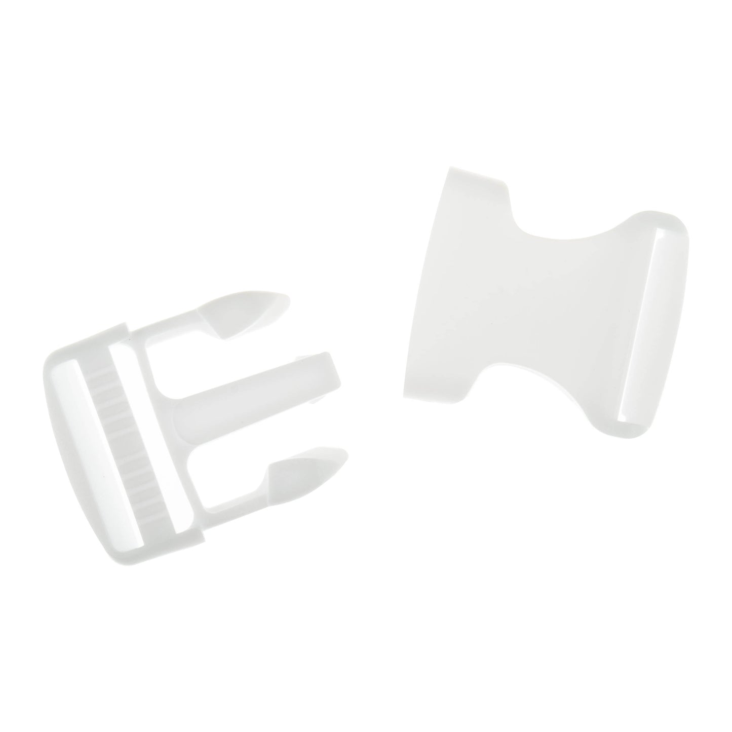 Buckle Bag Clip White Plastic 32mm