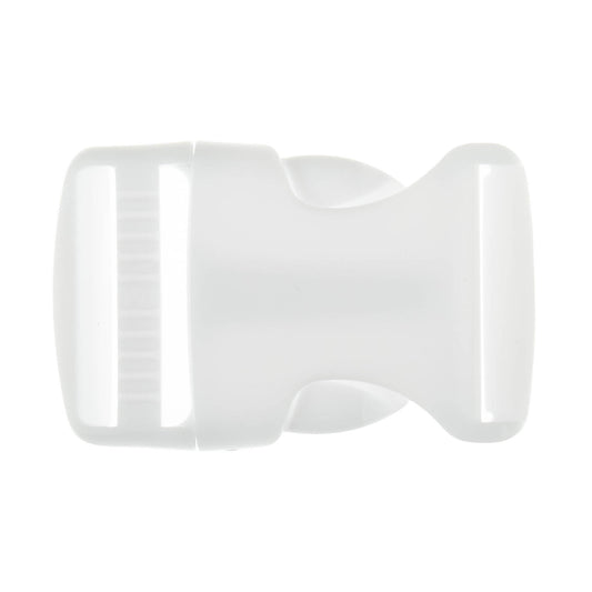 Buckle Bag Clip White Plastic 32mm