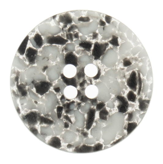 Eco Buttons Macadamia  Black/White 20mm