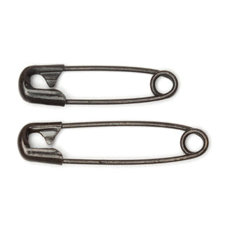 Hemline Safety Pins Black Assorted