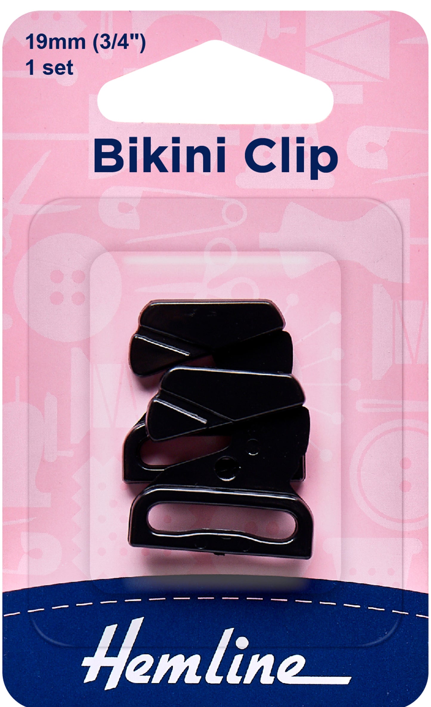 Bikini Clasp Black 19mm