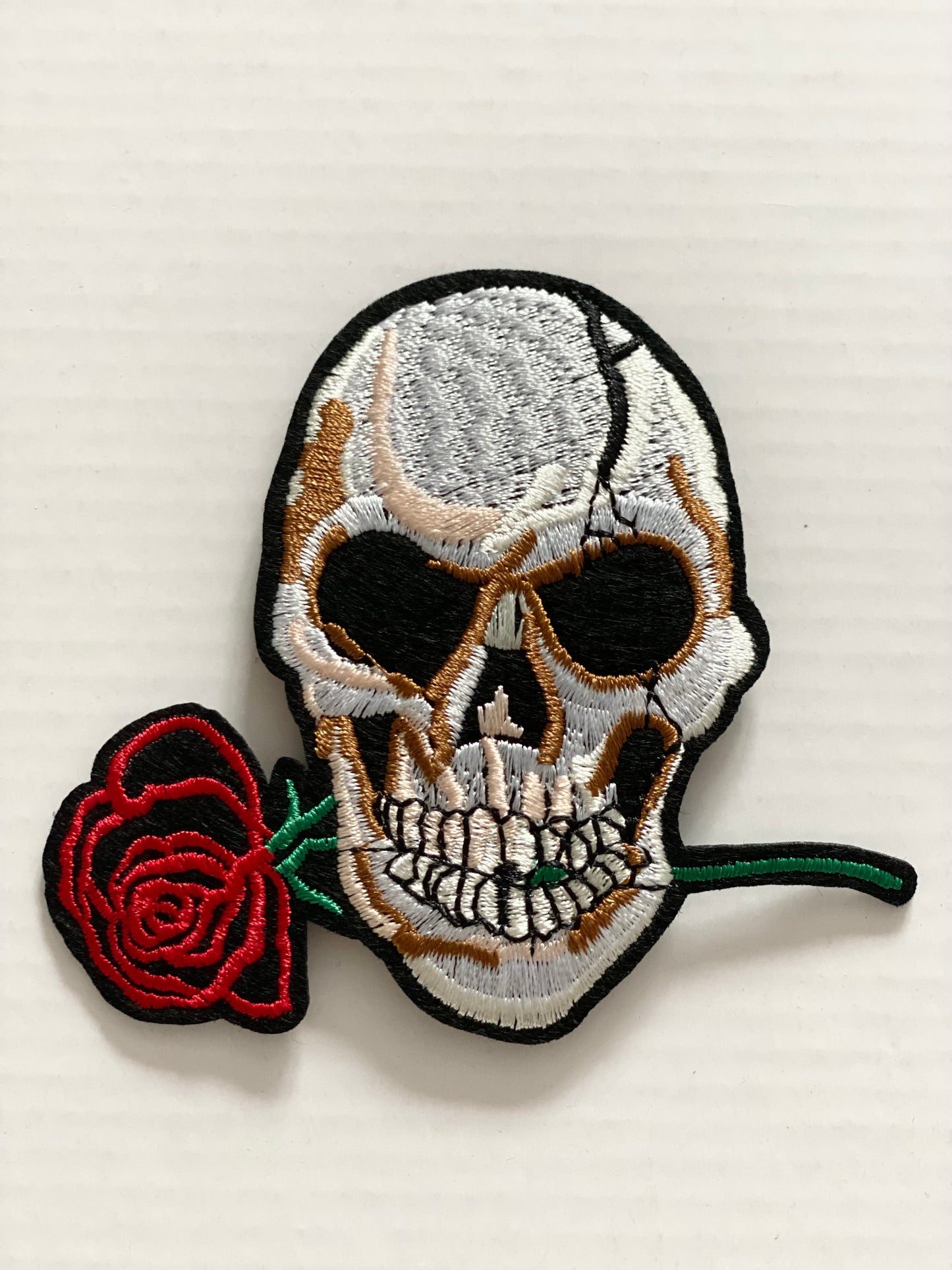 Motif Skull and Rose