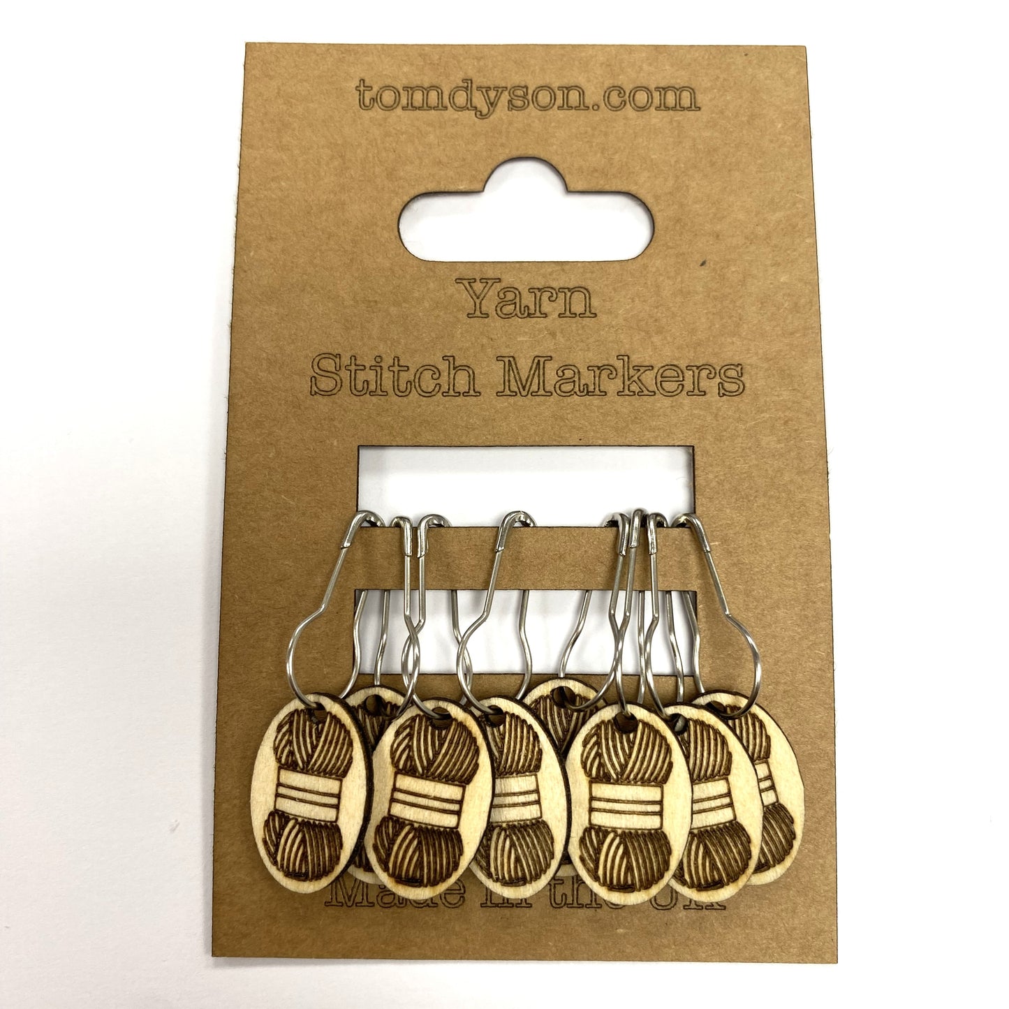 Stitch Markers  Ball of Wool Wooden