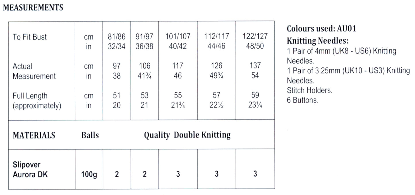 James C Brett JB847 Ladies Slipover Double Knitting