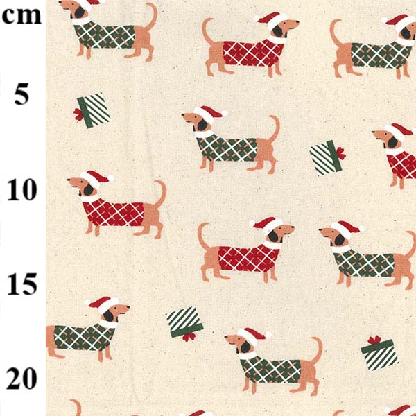 100% Cotton Christmas Dachsund