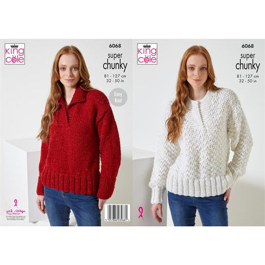 King Cole 6068  Sweaters  Super chunky